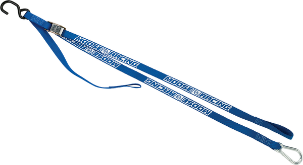 Moose Racing Tie-Downs with Carabiner  and S-Hook Blue