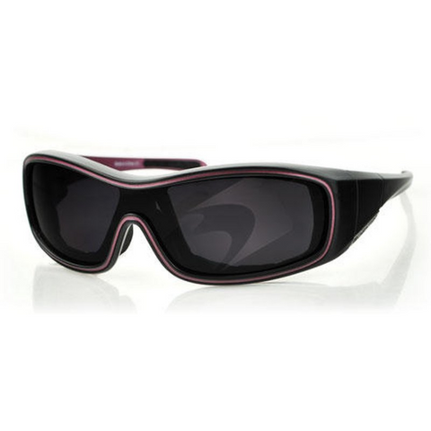 Zoe Convertible Women's Sunglasses Black/Purple with Smoke Lens
